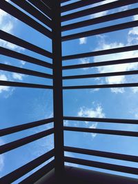 Low angle view of sky seen through window