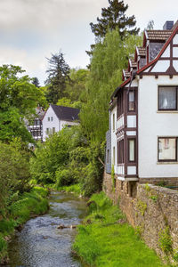 View of erft river in bad munstereifel, germany
