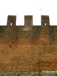 Low angle view of built structure against clear sky