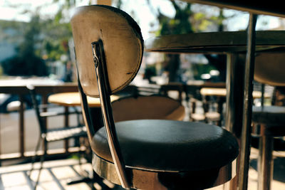 Close-up of electric lamp on table