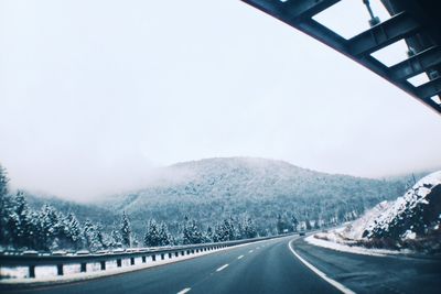 Road passing through mountains