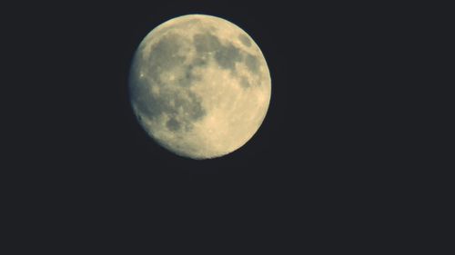 Low angle view of moon in sky