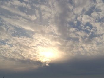 Low angle view of sky at sunset