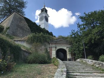 Exterior of historic building against sky