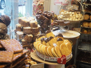 Close-up of viennoiseries for sale