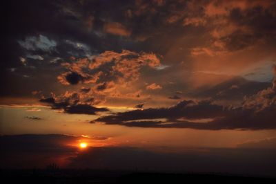 Scenic view of landscape at sunset