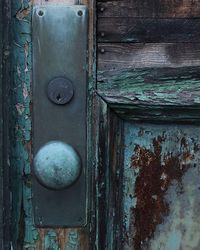 Close-up of old wooden door