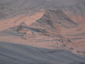 High angle view of sand on landscape