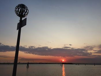 Scenic view of sunset over sea