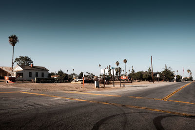 City street against clear sky