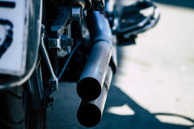 Close-up of motorcycle tire