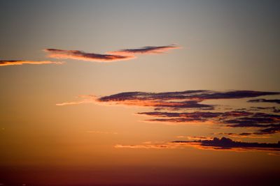 Scenic view of dramatic sky during sunset