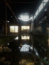 Interior of abandoned building