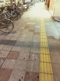 Bicycle on sidewalk