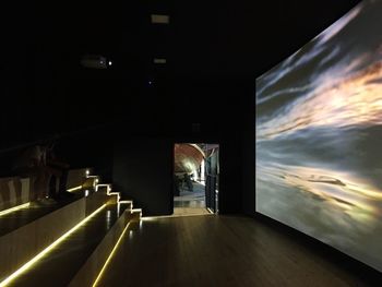 Illuminated underground walkway