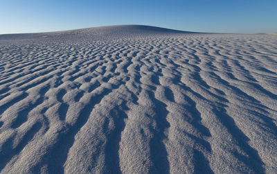 Close-up of the patterns in the gypsum sand dunes in white sands national park