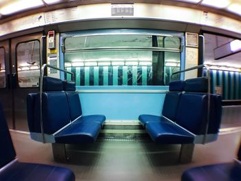 Empty seats in train