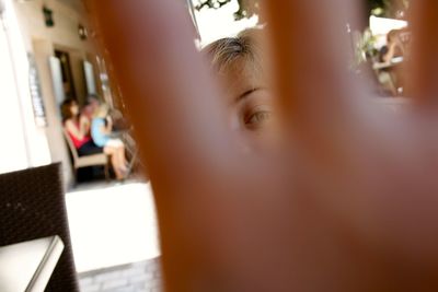 Close-up of woman working