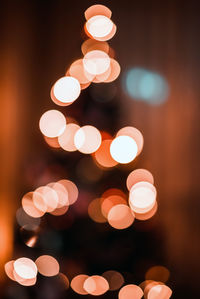 Defocused image of illuminated lights
