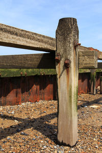 View of concrete posts