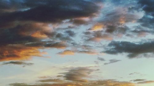 Low angle view of cloudy sky