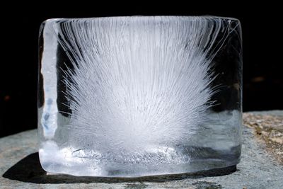 Close-up of ice crystals
