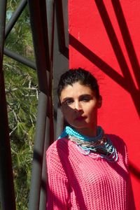 Portrait of beautiful young woman