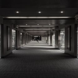 Empty corridor of building