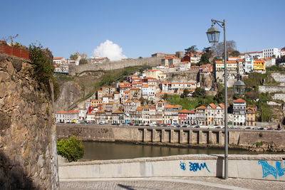 View of town against sky