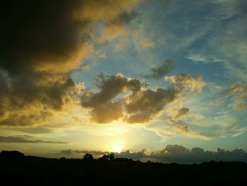 Scenic view of landscape at sunset