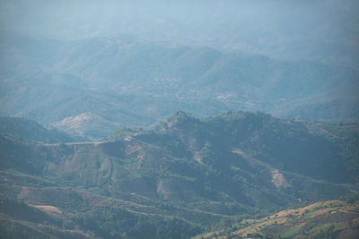 High angle view of landscape against sky