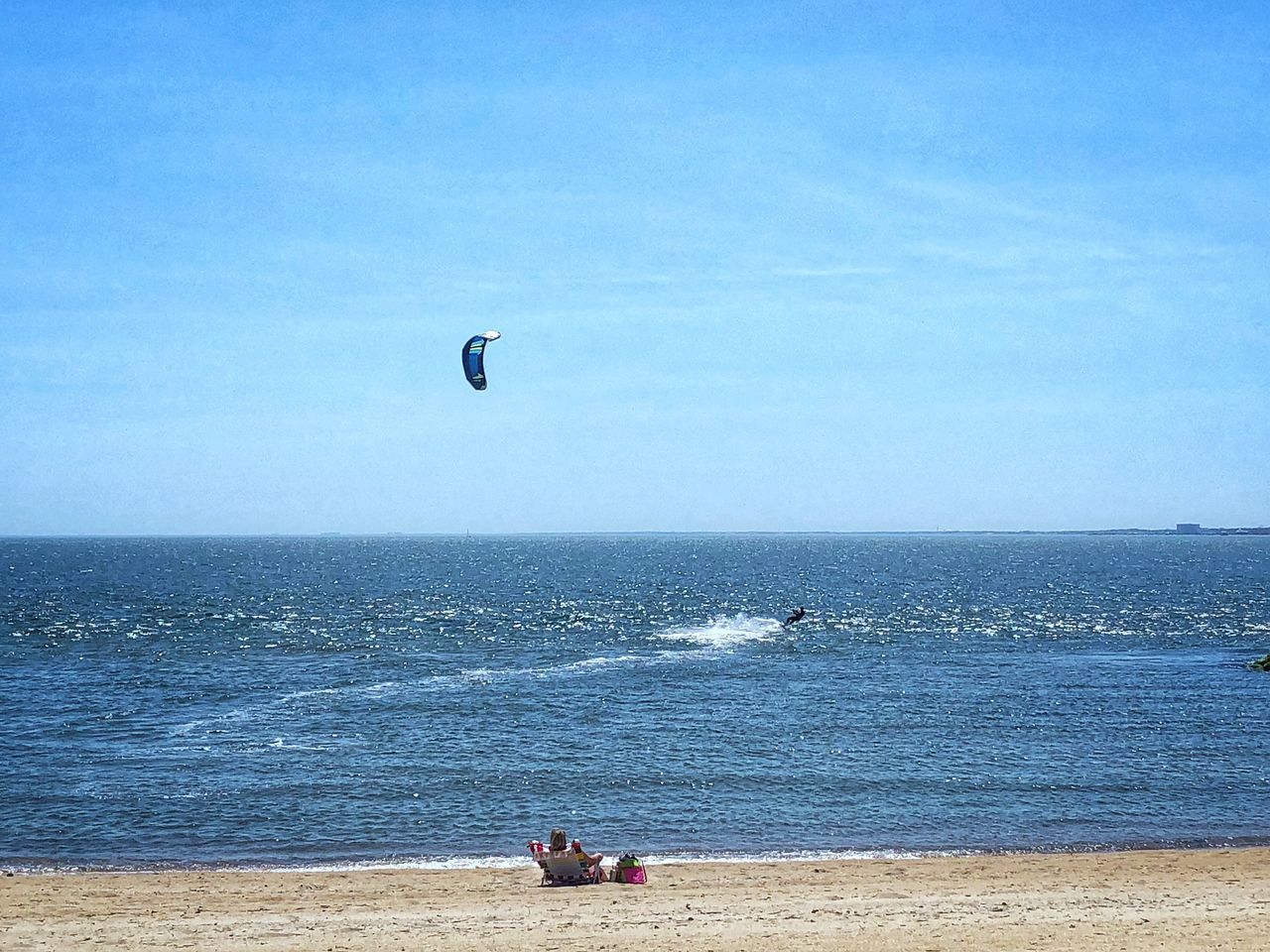 MEN ON BEACH AGAINST SKY