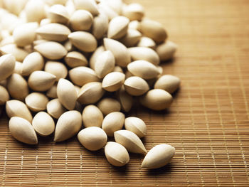 Close-up of food on place mat