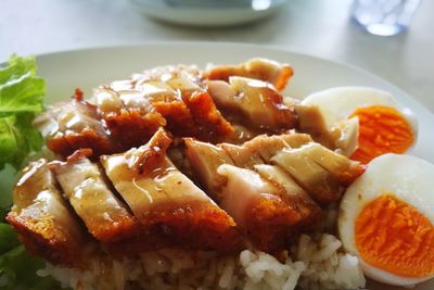 Close-up of food in plate