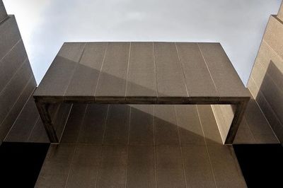 Low angle view of modern building against sky