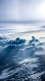 Scenic view of cloudscape over sea