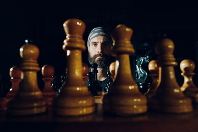 Full frame shot of chess pieces