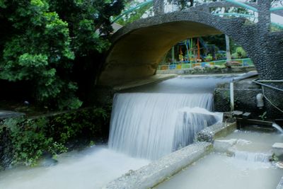 Scenic view of waterfall