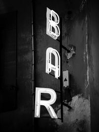 Information sign on wall of old building