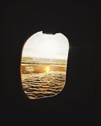 Landscape seen through airplane window