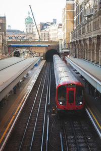 Train at barbican station