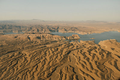 Scenic view of desert against sky