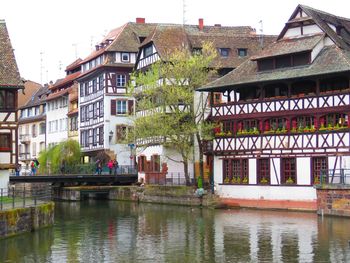 View of canal along buildings