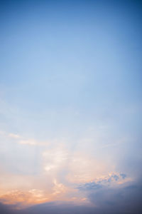 Low angle view of sky at sunset