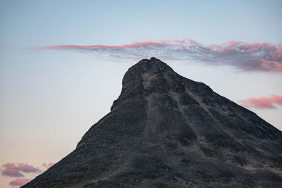 Low angle view of mountain against sky