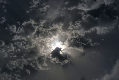 Low angle view of cloudy sky