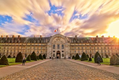 View of historical building against cloudy sky