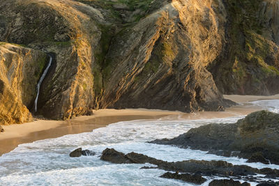 Rock formation by sea