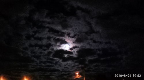 Low angle view of storm clouds in sky