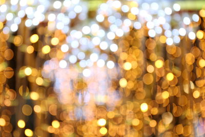 Defocused image of illuminated lights